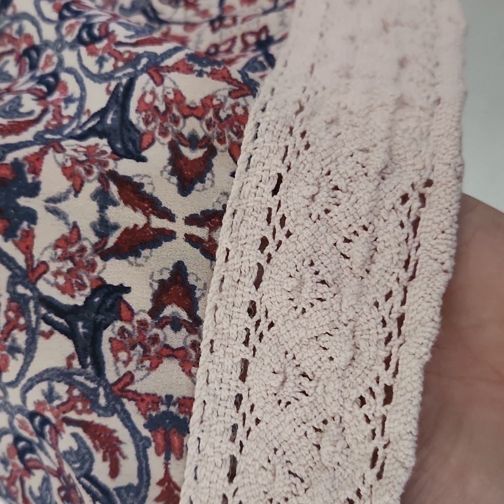 Boutique Women's Paisley Print Prairie Dress XL Pin Tuck Side Tie Bohemian - Picture 12 of 16